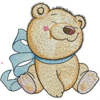 Bear toy embroidery design - Embroidery Design
