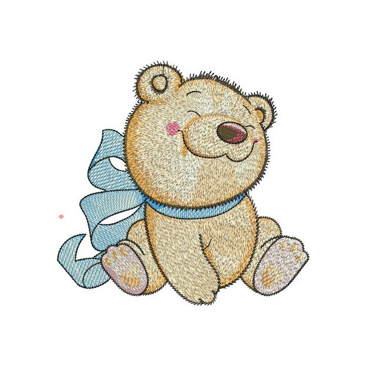 Bear toy embroidery design - Embroidery Design