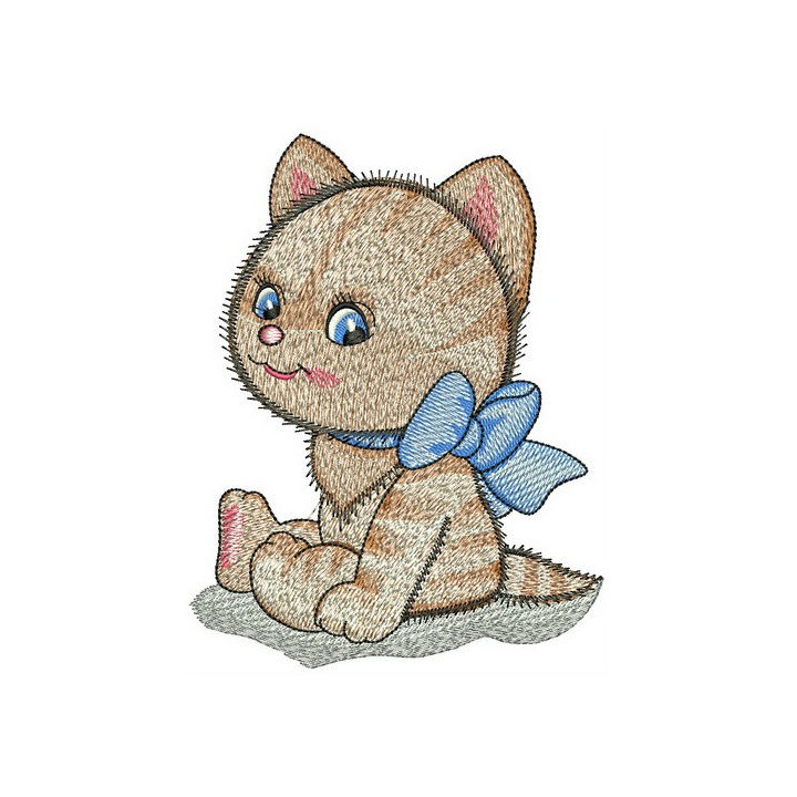 Kitten toy embroidery design - Embroidery Design