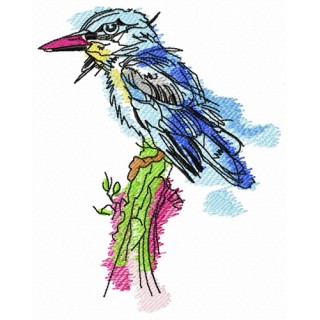 Kingfisher embroidery design - Embroidery Design