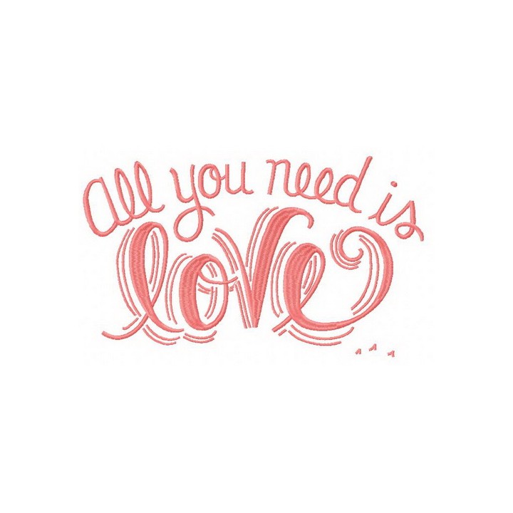 All you need is love embroidery design - Embroidery Design