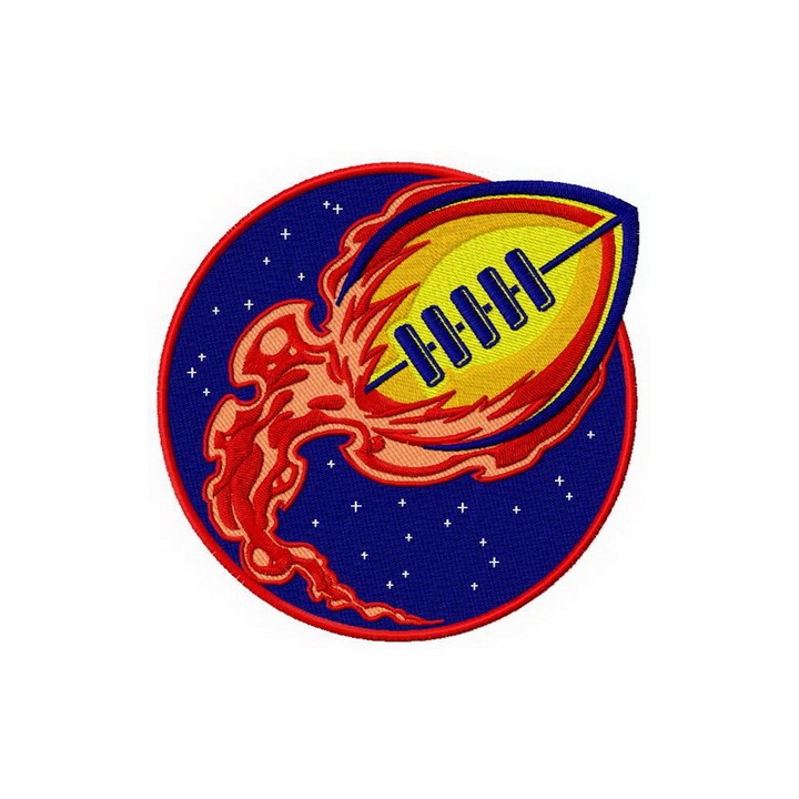 Football comet embroidery design - Embroidery Design