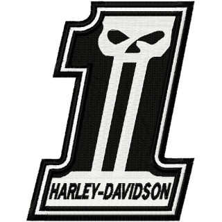 Harley Davidson Number One embroidery design - Embroidery Design