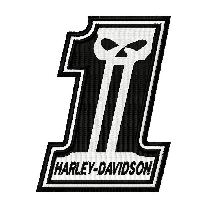 Harley Davidson Number One embroidery design - Embroidery Design