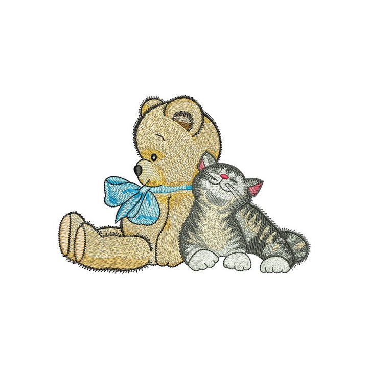 My best plush friend embroidery design - Embroidery Design
