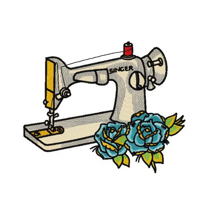 Singer sewing machine 2 embroidery design - Embroidery Design