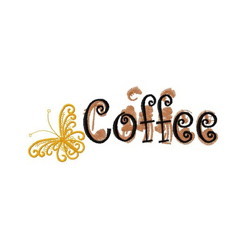 Coffee 6 embroidery design featuring a whimsical coffee cup motif, perfect for adding charm to t-shirts or tote bags.