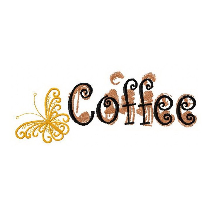Coffee 6 embroidery design - Embroidery Design