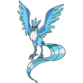 Shiny Articuno Pokemon embroidery design - Embroidery Design