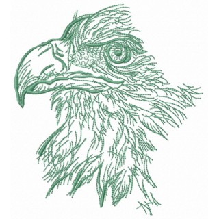 Crowned eagle embroidery design - Embroidery Design