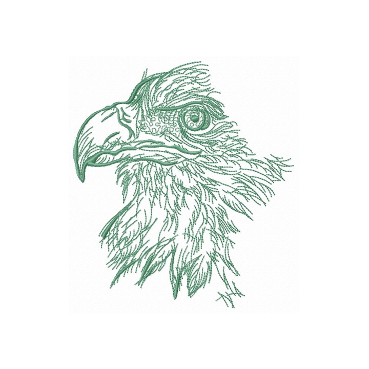 Crowned eagle embroidery design - Embroidery Design