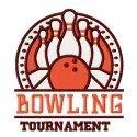 Bowling tournament embroidery design featuring pins and a bowling ball, ideal for embellishing apparel and accessories.