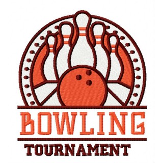 Bowling tournament embroidery design - Embroidery Design