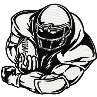 American football player embroidery design - Embroidery Design