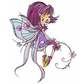 Young fairy 2 embroidery design - Embroidery Design