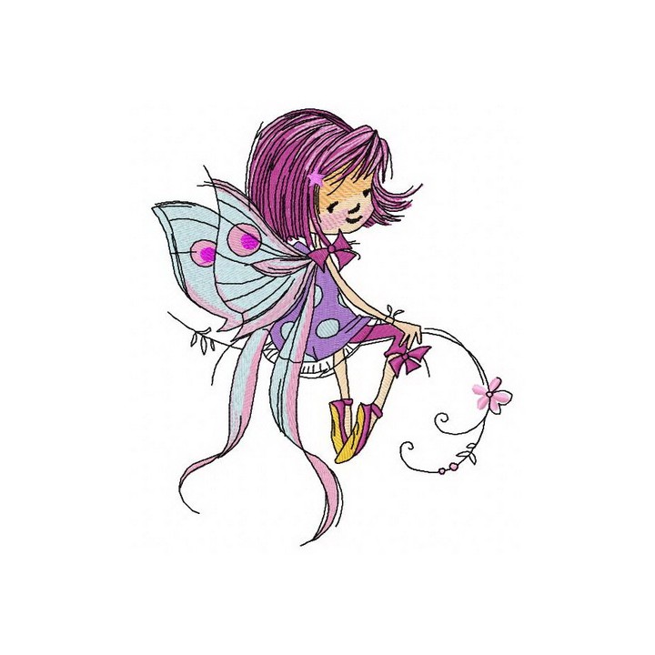 Young fairy 2 embroidery design - Embroidery Design