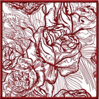 Red rose 2 embroidery design - Embroidery Design