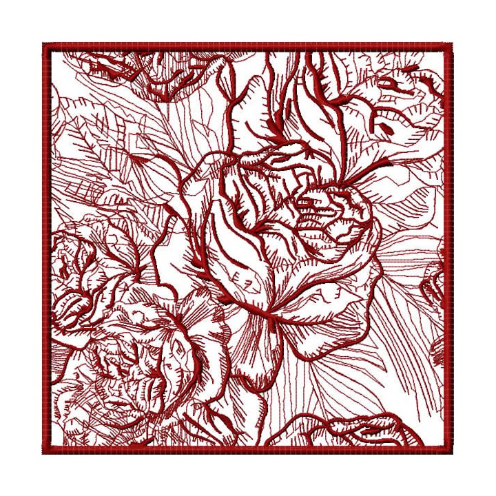 Red rose 2 embroidery design - Embroidery Design