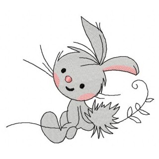 Cute bunny embroidery design - Embroidery Design