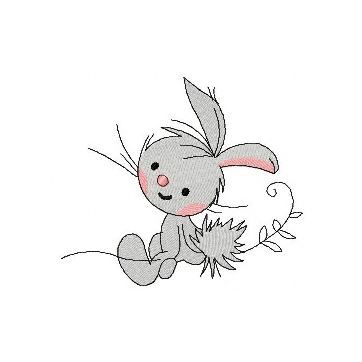 Cute bunny embroidery design - Embroidery Design