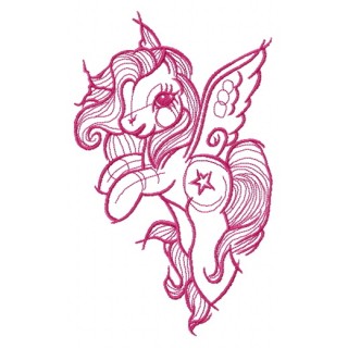 Star Swirl sketch embroidery design - Embroidery Design