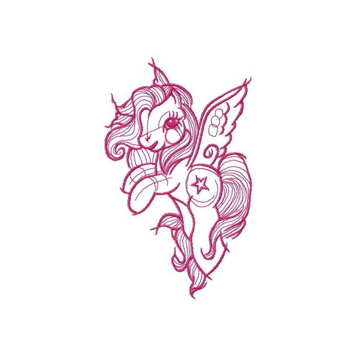 Star Swirl sketch embroidery design - Embroidery Design