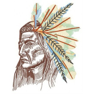 Indian chief 2 embroidery design - Embroidery Design