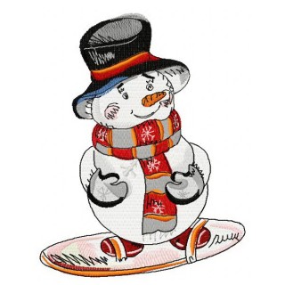 Snow snowboarder 2 embroidery design - Embroidery Design