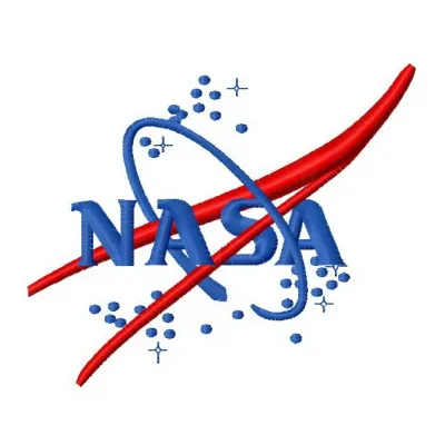 Embroidery design of the NASA logo 2, ideal for aviation-themed projects on t-shirts, caps, and hoodies.