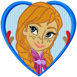 Frozen heart frame  embroidery design - Embroidery Design