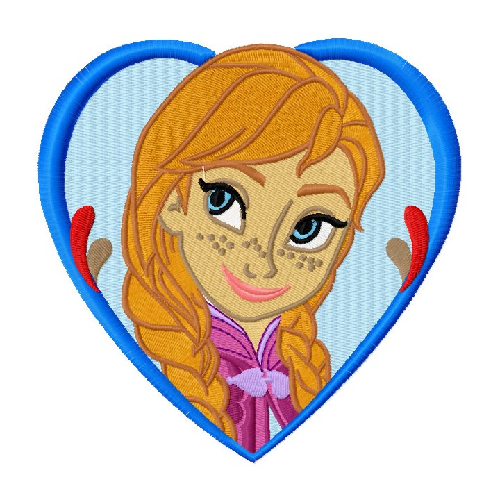 Frozen heart frame  embroidery design - Embroidery Design