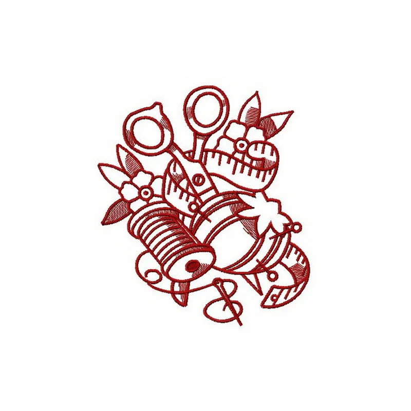 Sewing kit 2 embroidery design featuring intricate stitching patterns for crafting enthusiasts.