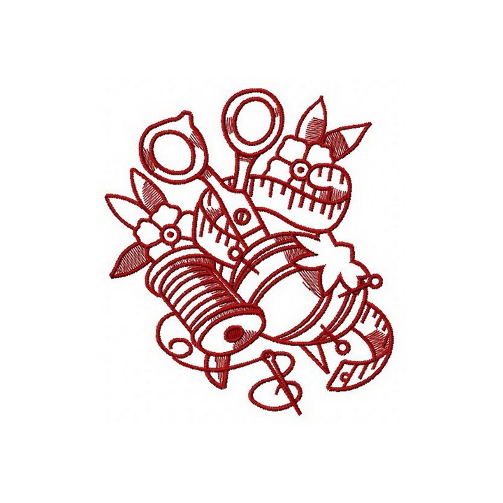 Sewing kit 2 embroidery design - Embroidery Design