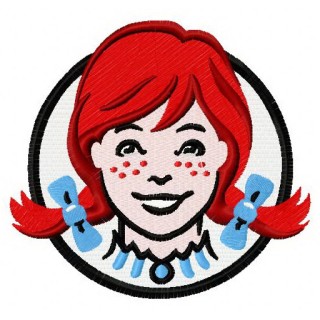 Wendy's logo 2 embroidery design - Embroidery Design