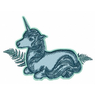 Naive unicorn embroidery design - Embroidery Design