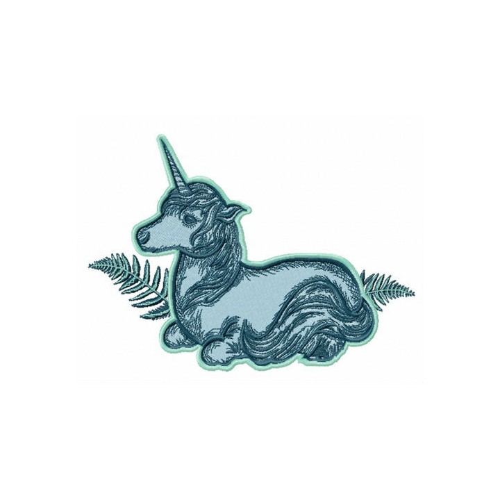 Naive unicorn embroidery design - Embroidery Design