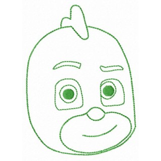 Gekko one color embroidery design - Embroidery Design