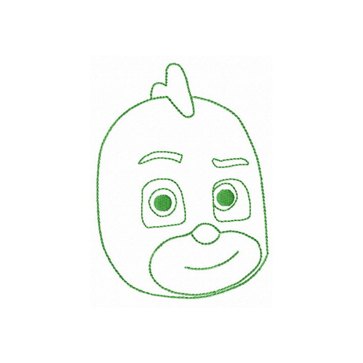 Gekko one color embroidery design - Embroidery Design