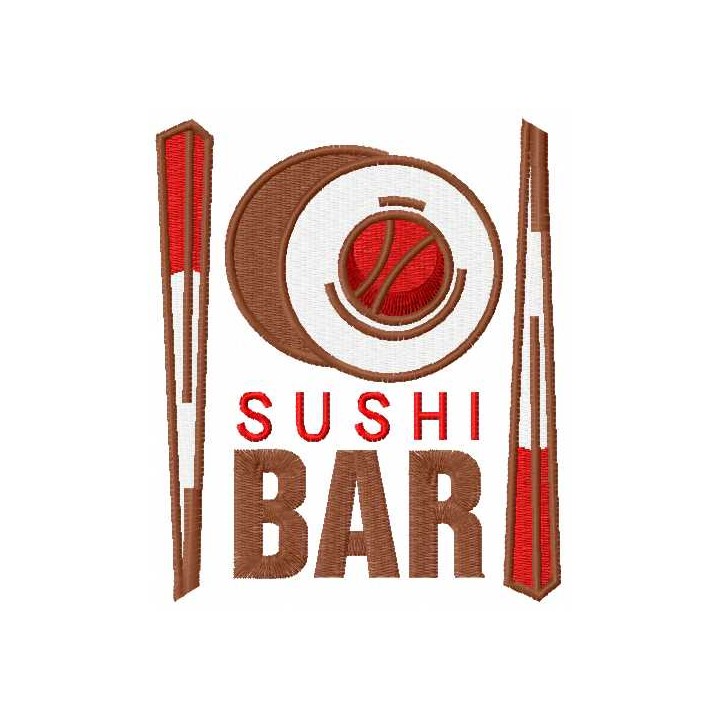 Sushi bar embroidery design - Embroidery Design