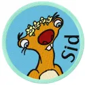 Sid 4 embroidery design featuring a playful Ice Age character, perfect for stitching on t-shirts or hoodies.
