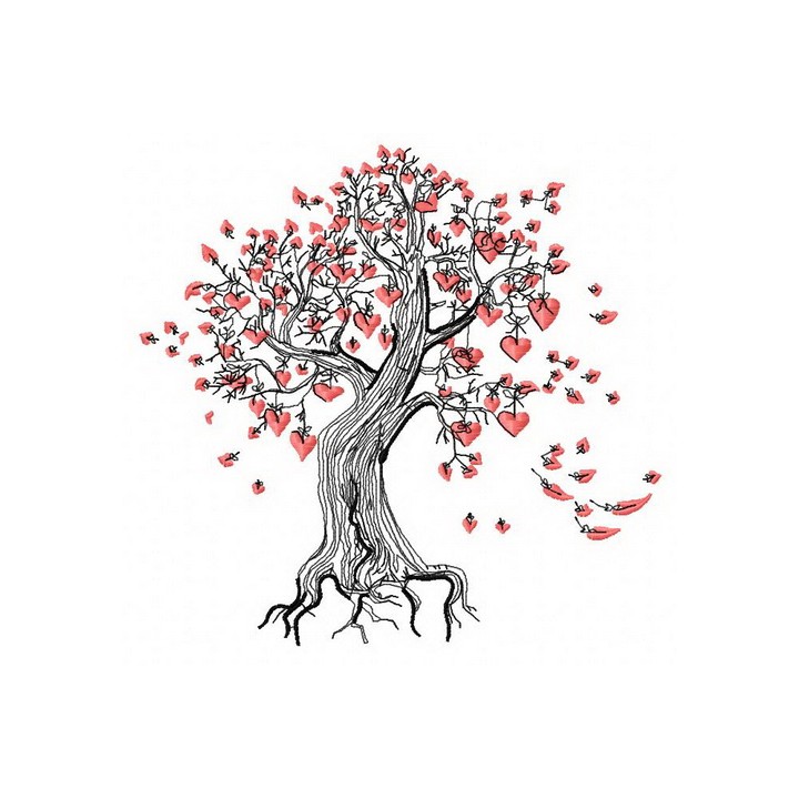 Tree of our love 2 embroidery design - Embroidery Design