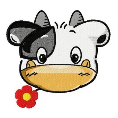 Tiny cow 2 embroidery design showcasing a cute farm animal motif for creative stitching projects.