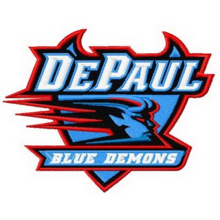 DePaul Blue Demons logo embroidery design - Embroidery Design