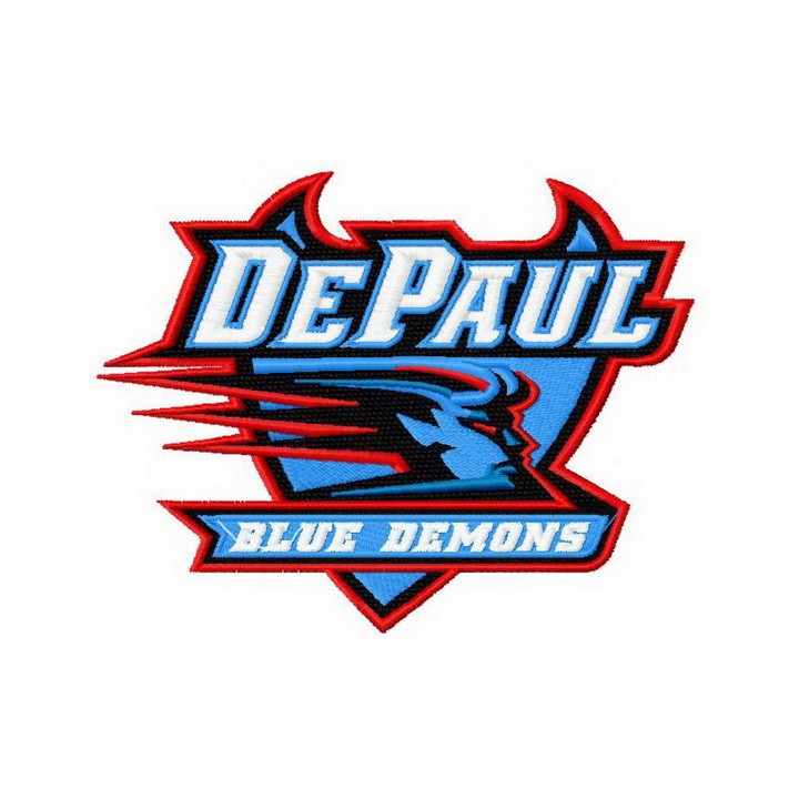 DePaul Blue Demons logo embroidery design - Embroidery Design