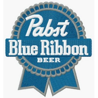Pabst Blue Ribbon logo embroidery design - Embroidery Design