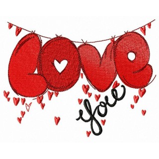 Garland for girlfriend embroidery design - Embroidery Design