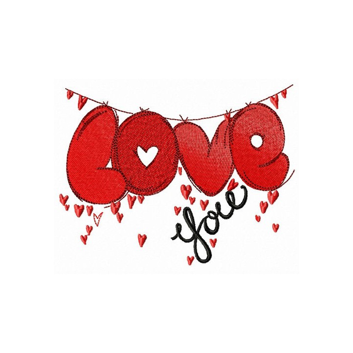 Garland for girlfriend embroidery design - Embroidery Design