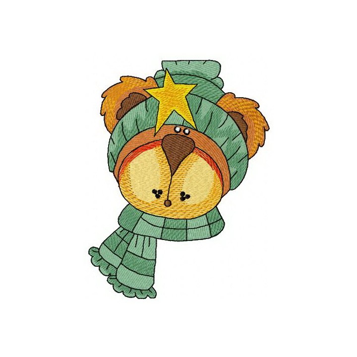 Bear's winter time 2 embroidery design - Embroidery Design