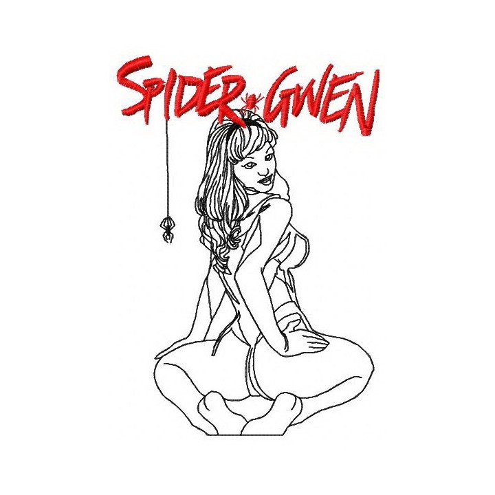 Spider-Gwen 2 embroidery design - Embroidery Design