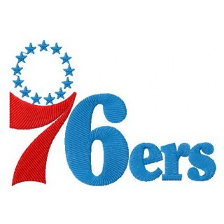 Philadelphia 76ers logo 3 embroidery design - Embroidery Design